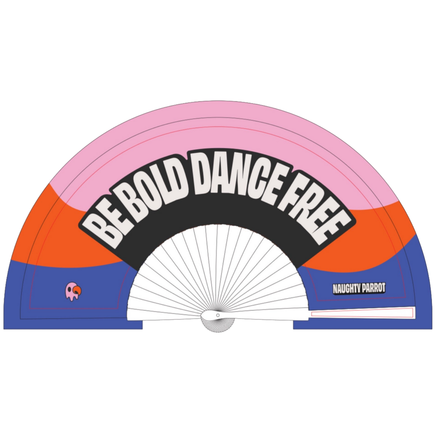 Naughty Parrot Wooden Hand Fan